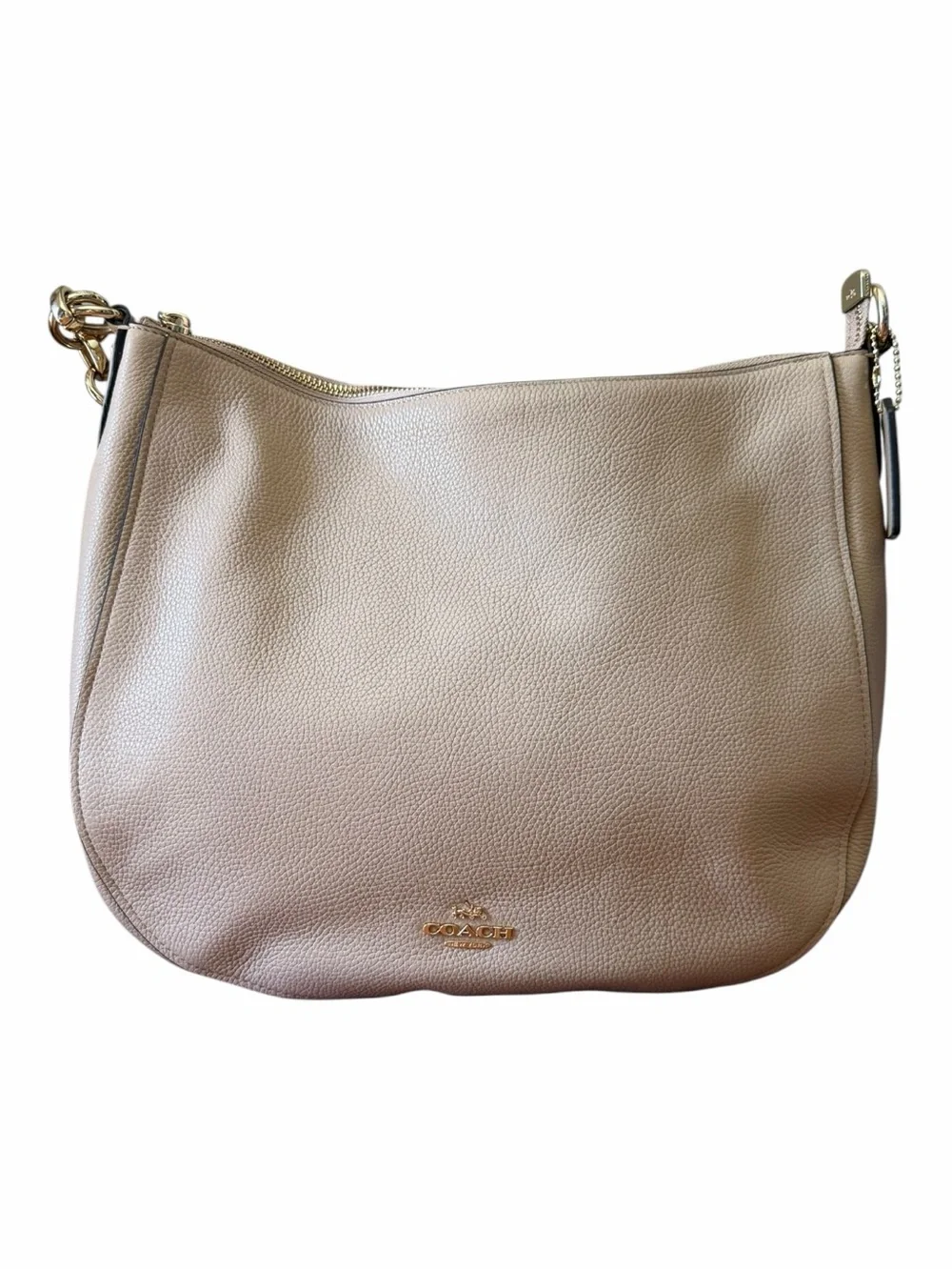 Coach Chelsea Hobo 32 Beechwood Pebbled Leather Shoulder Crossbody Bag